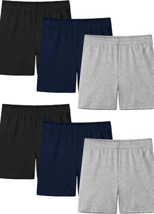 Resinta 6 Pack Girls Bike Shorts Under Dress Dance Cartwheel Shorts for Toddler Kids Summer Clothes Multicolor