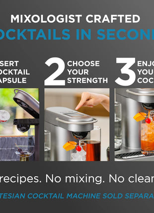 Bartesian 16-Pack Margarita Mixer Capsules for Cocktail Machine – Home Bar Mixology Cocktails Mix Pod Capsule Set To Use With the Bartesian Cocktail Drink Maker Machine