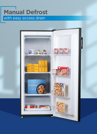 BLACK+DECKER 8.5 Cu. Ft. Upright Freezer, BUF850LB, Black | Stand Up Freezer with Mechanical Temperature Control, Includes 3 Shelves and 4 Door Bins, Manual Defrost, R600a Refrigerant