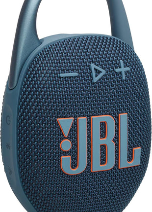 JBL Clip 5 - Ultra-Portable, Waterproof & Dustproof Bluetooth Speaker, Big Pro Sound with Punchy bass, Integrated Carabiner, Up to 12 Hours of Play, Made in Part with Recycled Materials (Blue)