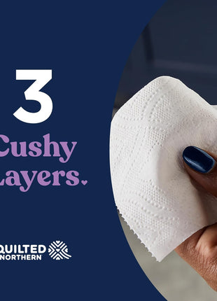Quilted Northern Ultra Plush Toilet Paper, 6 Mega Rolls = 24 Regular Rolls, 3X Thicker*, 3 Ply Soft Toilet Tissue