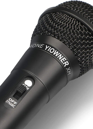 YIOWNER Wired Karaoke Microphone, Handheld for Singing, With 2.5m Cable, Vocal Dynamic Mic for Speaker, AMP, Mixer, DVD