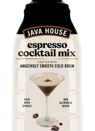 Java House Cold Brew Espresso Cocktail Mix – Premium 100% Arabica Cold Brew Concentrate – Smooth Coffee With French Vanilla Notes – 32oz Bottle (Makes 32 Cocktails)