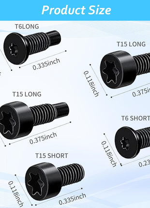 RingDoorbell Screws Replacement, Blue Double-Ended T6 T15 Screwdriver with 20Pcs/5Set Doorbell Security Screws for Camera Video Doorbell Replacement Kits Compatible with All R/ing Doorbells