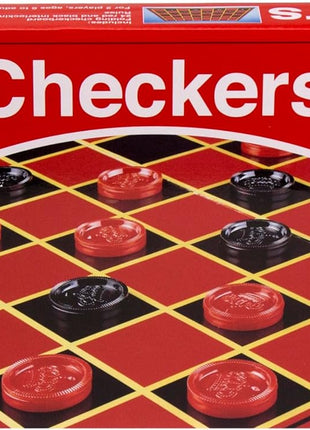 Pressman Checkers -- Classic Game With Folding Board and Interlocking Checkers, 2 Players