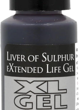 The Beadsmith XL Gel, Liver of Sulfur Extended Life Gel, 1 Fluid Ounce (29ml) Bottle, Apply a Patina Finish to Silver, Copper, and Other Metal for Oxidized Look on Art and Jewelry Projects