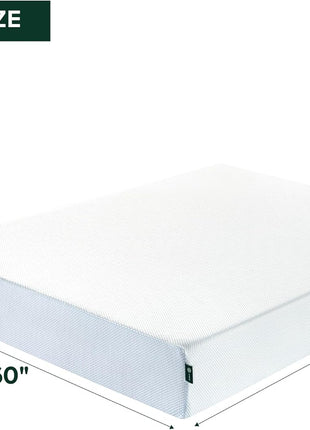 Zinus 10 Inch Queen Green Tea Cooling Memory Foam Mattress, Medium Feel | Refreshing & Cooling Sleep, Targeted Pressure Relief, Just-Right Medium Feel, CertiPUR-US & OEKO-TEX Certified Materials