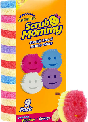 Scrub Daddy Scrub Mommy Sponges   Dish Scrubber + Non Scratch Cleaning Sponges Kitchen, Bathroom + Multi Surface Safe   Dual Sided Dish Sponges for Scrubbing   Online Exclusive (3 Count)
