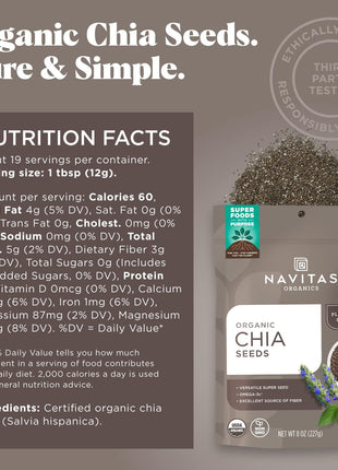 Navitas Organics Chia Seeds (8oz)
