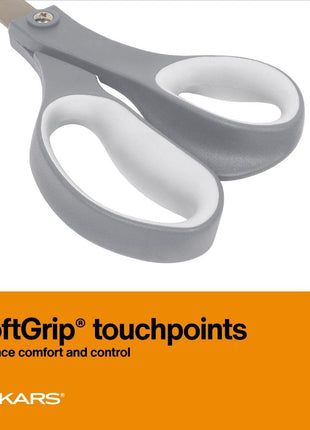 Fiskars All Purpose Scissors, High Performance Cutting, Stainless Steel Blades, Ergonomic and Comfort Handles, Perfect for Arts and Crafts and the Office, Scissors for Office