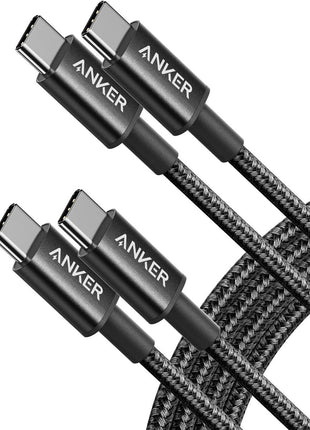 Anker USB C to USB C Cable, Type-C 60W Fast Charging Cable (6FT, 2Pack) for iPhone 16 Series, iPad mini 6 and More (Black)