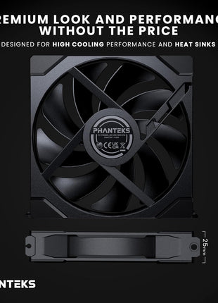 Phanteks M25-140 Gen2 Daisy Chain Single Fan Frame 140mm PWM High Performance Cooling Fan - Black