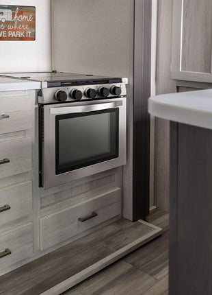 RecPro RV 3-Burner Gas Range, Silver, 1.8 Cu. Ft., No Range Hood