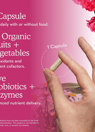 Garden of Life Vitamin Code Raw One for Women, Once Daily Women's Multivitamin - 75 Capsules, One a Day Vitamins Whole Food Iron, Probiotics for Digestive Health, Gluten Free Vegetarian