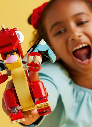 LEGO Creator 3 in 1 Red Dragon Toy, Transforms from Dragon to Fish to Phoenix, Gift Idea for Boys and Girls Ages 6 and Up, Animal Toy Set for Kids, 31145
