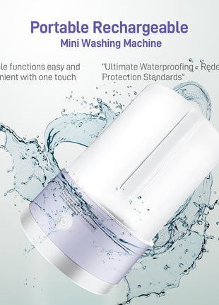 Portable Mini Washing Machine | Compact Deep Cleans Underwear, Baby Clothes, Small Laundry | Lightweight for Apartment, Dorm, Hotel, Travel & Camping | Quiet Energy-Efficient(Purple)