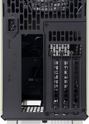 Thermaltake TR100 SFF Chassis; mITX Support; 18.9 Liters; PCIe 4.0 Riser Cable Included; 360mm GPU Clearance; 280mm Radiator Support; Removable PCIe Bracket; Matcha Green; CA-11A-00SENN-00