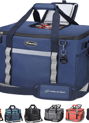 Maelstrom Collapsible Soft Cooler Bag,35/55/75 Cans Beach Cooler with Flip Top Lid, Ice Chest, Leakproof & Portable for Beach, Camping, Road Trips & Grocery Shopping