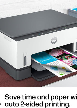 HP Smart Tank 6001 Wireless All-in-One Ink Tank Printer, Scanner, Copier with 2 Years of Ink Included, Best-for-Home, Cartridge-Free Refillable, AI-Enabled (2H0B9A)