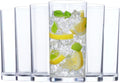 US Acrylic Classic Clear Plastic Reusable Drinking Glasses (Set of 6) 16oz Water Cups | BPA Free Tumblers, Made in USA | Top Rack Dishwasher Safe