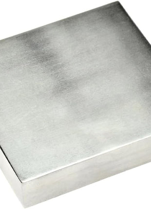 SE 2-in-1 Bench and Dapping Block for Metalworking - 4x4x3/4 Inch Carbon Steel - JT34444DB