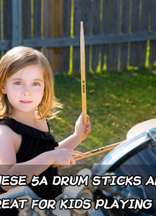 WOGOD 5A Drum Sticks Maple Drumsticks (Two pair)