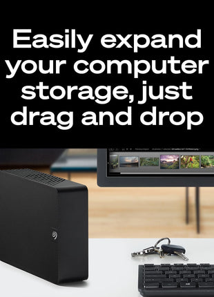 Seagate Expansion 24TB External Hard Drive HDD - USB 3.0, with Rescue Data Recovery Services (STKP24000400)