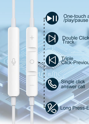 Docutca 2 Pack Wired Earbuds/Wired Headphones with 3.5mm Jack Earphones[MFi Certified] with Microphone Volume Control Compatible for iPhone,iPad,iPod,Computer,MP3/4,Android Most 3.5mm Audio Devices