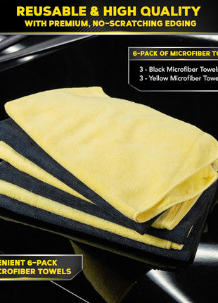 Meguiar's Supreme Shine Microfiber Towels for Cars, Ultra-Plush Car Microfiber Towel Set for Quickly Removing Product Without Leaving Swirls on Paint, Glass, Plastic, or Chrome