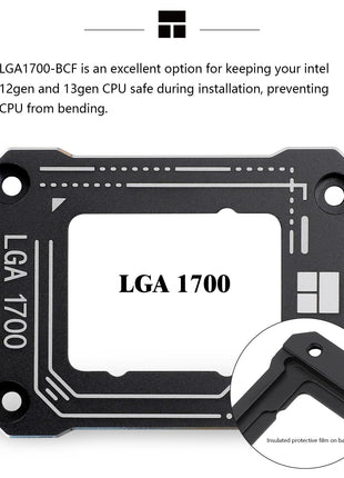Thermalright Intel 12th/13th Generation LGA1700 Anti-Bending Buckle, Curved Pressure Plate,CPU Stress Bending Correction Fixer, Fully Fitted and Fixed Without Trace Installation (Black)
