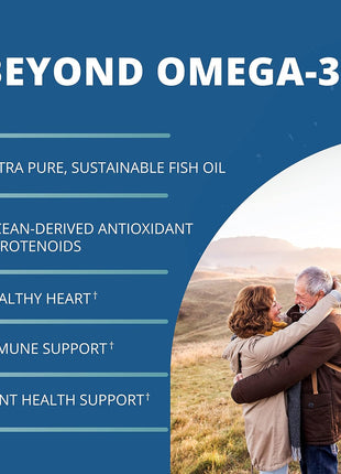 Garden of Life Oceans 3 Beyond Omega-3 with OmegaXanthin, EPA, DHA Supplements, Fish Oil with 1200 mg Omega 3, Astaxanthin & Brown Seaweed Extract - 60 Softgels