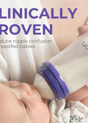 Lansinoh NaturalWave Baby Bottle Nipples, Extra Slow Flow, Size XS, 0+ Months, 4 Count 100% Soft, Durable Silicone, Made Without BPA BPS, Anti-Colic, Supports Baby's Developing Mouth and Teeth