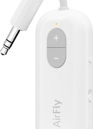 Twelve South AirFly SE | Bluetooth Wireless Audio Transmitter Adapter for AirPods/Headphones, 20+ Hr Battery, Works with 3.5mm aux Jacks on Airplanes, TVs, Gym Equipment, and Travel