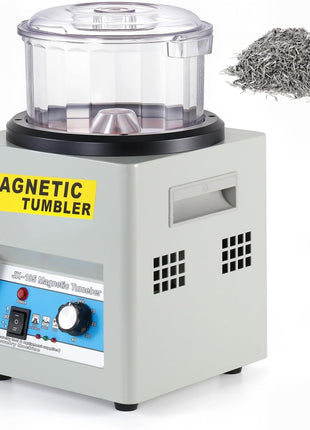 BEAMNOVA Magnetic Tumbler, Jewelry Polisher Machine, With Tub, Lid, 180mm 2000 RPM 1-60 Minute Timing, Unidirectional Rotation / Bi-rolling