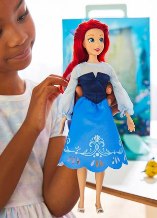 Disney Store Official Ariel Story Doll - 11 Inches - Includes Coloring Book and Additional Dress, Princess Doll in Classic Outfit, Disney Princess Toys