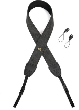WANBY Camera Strap Black Canvas Neck Shoulder Strap with Quick Release Buckles for DSLR SLR