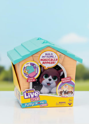 Little Live Pets My Puppy's Home Mini Playset, Orange, Play Dog with Building Dog House Toys, Customizable Puppy Plush Toy for Kids of Ages 5+