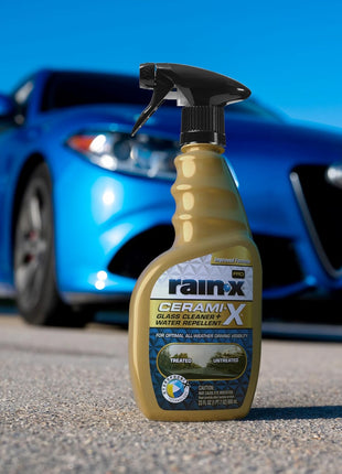 Rain-X 630177SRP Cerami-X Glass Cleaner + Water Repellent, 23oz - Cleaning Effectively While Remaining Streak Free, Protecting Against Contaminants and Stains