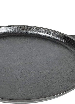 Lodge Round Seasoned Cast Iron Griddle 10.5 Inches - Round-Shaped, Pre-Seasoned Iron Griddle Pan - Non-Toxic, PFAS-Free Cookware - Compatible with Stovetop, Oven, Grill, or Campfire