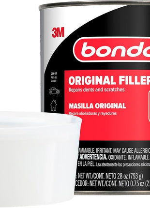 Bondo Body Filler, Original Formula for Fast, Easy Repair & Restoration for your Vehicle, 00262, Filler 1.57 lb and Hardener 0.75 oz, 1 Can