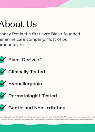 The Honey Pot Company   Herbal Sanitary Pads for Women   Regular Flow w/Wings   Infused w/Essential Oils for Cooling Effect & Organic Cotton Cover   Feminine Care   20 ct