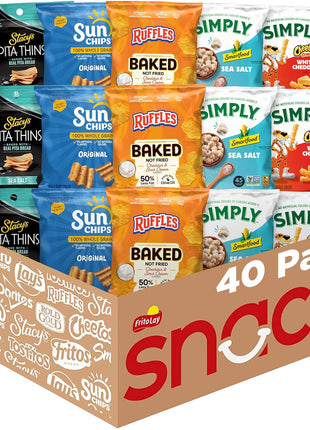 Frito-Lay Ultimate Smart Care Package 2.0, Variety Assortment of Snacks (Pack of 40)