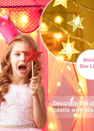 Princess Tent Girls Large Playhouse Kids Castle Play Tent with Star Lights Toy for Children Indoor and Outdoor Games, 55'' x 53'' (DxH)