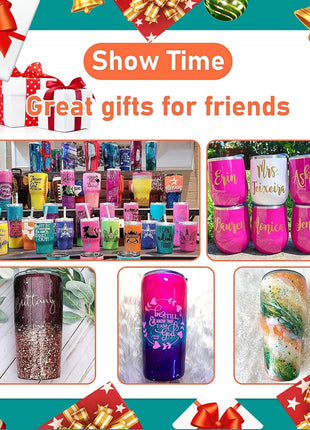 6 Cup Turner for Crafts Tumbler,Multi Tumbler Spinner Machine Kit,Tumbler Turner DIY Glitter Epoxy Resin Tumblers