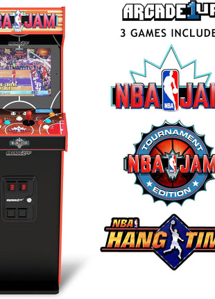 ARCADE1UP NBA Jam Deluxe 2-Player Control Panel Arcade Machine, Built for Your Home, 5 Foot Tall Cabinet with 3 Classic Games