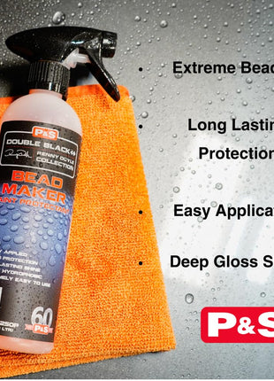 P&S Bead Maker Paint Sealant – Easy Spray & Wipe Protectant for Cars, Boats & RVs – Hydrophobic Gloss & UV Protection – Safe for All Surfaces - 1 Gallon