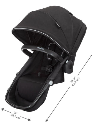 Evenflo Pivot Xpand Second Seat (Sabino Gray) | Attachment for Pivot Xpand Travel System, Converts Travel System to Double Stroller, up to 55 lbs (Sabino Gray)