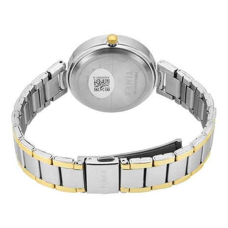 TIMEX Champagne Round Dial Analog Women's Watch - TWEL18711