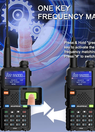 BAOFENG 5RM Ham Radio 10W Handheld (Upgraded of UV-5R) Walkie Talkies Long Range NOAA Weather Receiver Two Way Radio UV5R for Adults Camping Hunting Hiking, Frequency Copy, USB C Charger, 999CH