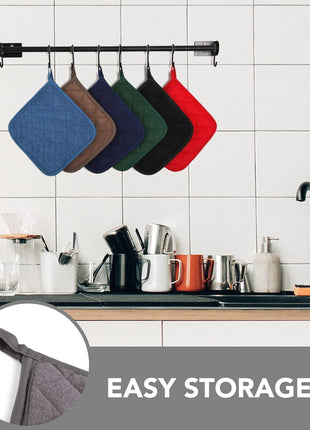Joyhalo 4 Pack Pot Holders for Kitchen Clearance, Hot Pads for Kitchen, Countertops, Oven Pot Holders Bulk, Potholders Sets for Kitchens Heat Resistant, Grey